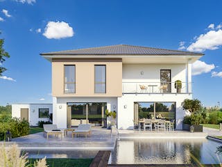 Massivhaus STADTVILLA PALLAS von Kern-Haus Chemnitz Schlüsselfertig ab 497900€, Stadtvilla Außenansicht 1