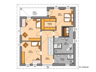 Massivhaus STADTVILLA PALLAS von Kern-Haus Chemnitz Schlüsselfertig ab 497900€, Stadtvilla Grundriss 2
