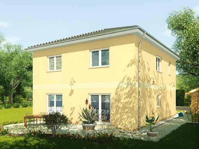 Massivhaus Stadtvilla Lucca 3 von KLINKER HAUS Schlüsselfertig ab 356700€, Stadtvilla Außenansicht 1