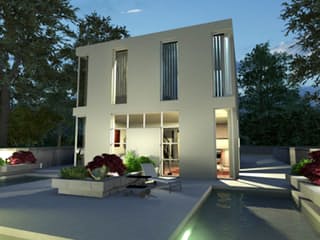Massivhaus Kompakt von Wagener Systemhausbau Schlüsselfertig ab 249000€, Cubushaus Außenansicht 1