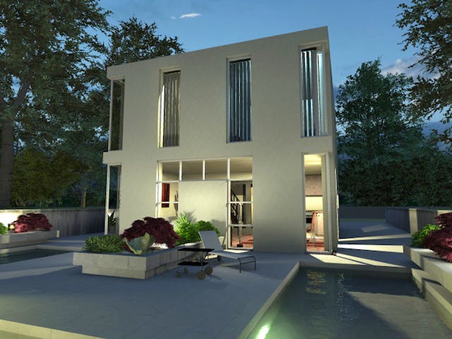 Massivhaus Kompakt von Wagener Systemhausbau Schlüsselfertig ab 249000€, Cubushaus Außenansicht 1