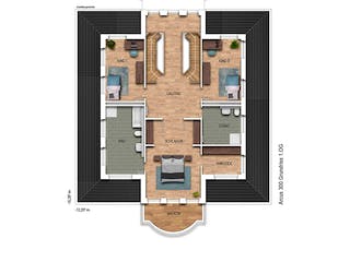 Massivhaus ELEGANZ 2300 von KONZEPTHAUS Schlüsselfertig ab 793200€, Stadtvilla Grundriss 2