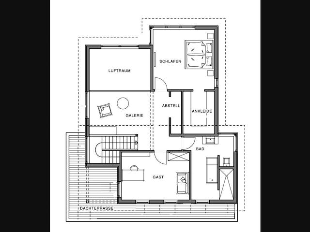 Fertighaus Kubistische Villa von Meisterstück-HAUS, Pultdachhaus Grundriss 1