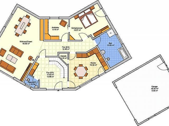 Fertighaus Familio von Fingerhut Haus Schlüsselfertig ab 633051€, Satteldach-Klassiker Grundriss 1