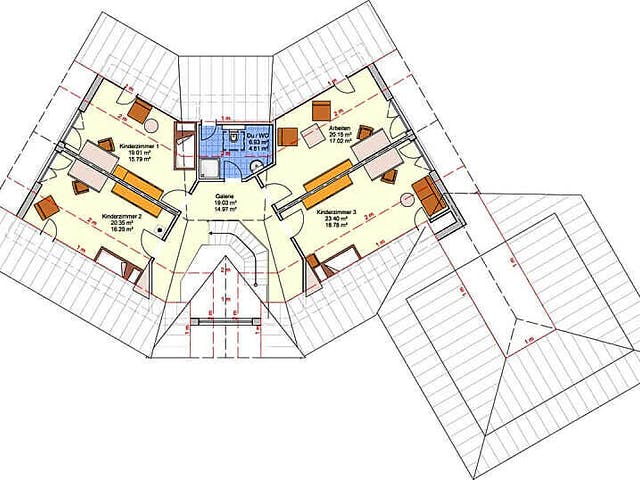 Fertighaus Familio von Fingerhut Haus Schlüsselfertig ab 633051€, Satteldach-Klassiker Grundriss 2