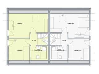 Massivhaus Doppelhaus 124 von Lechner Massivhaus, Satteldach-Klassiker Grundriss 3