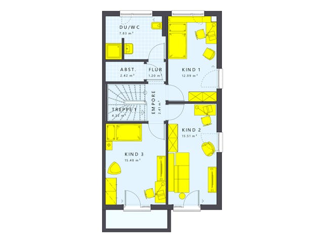 Fertighaus SOLUTION 124 XL V4 von Living Fertighaus Schlüsselfertig ab 400921€, Satteldach-Klassiker Grundriss 2