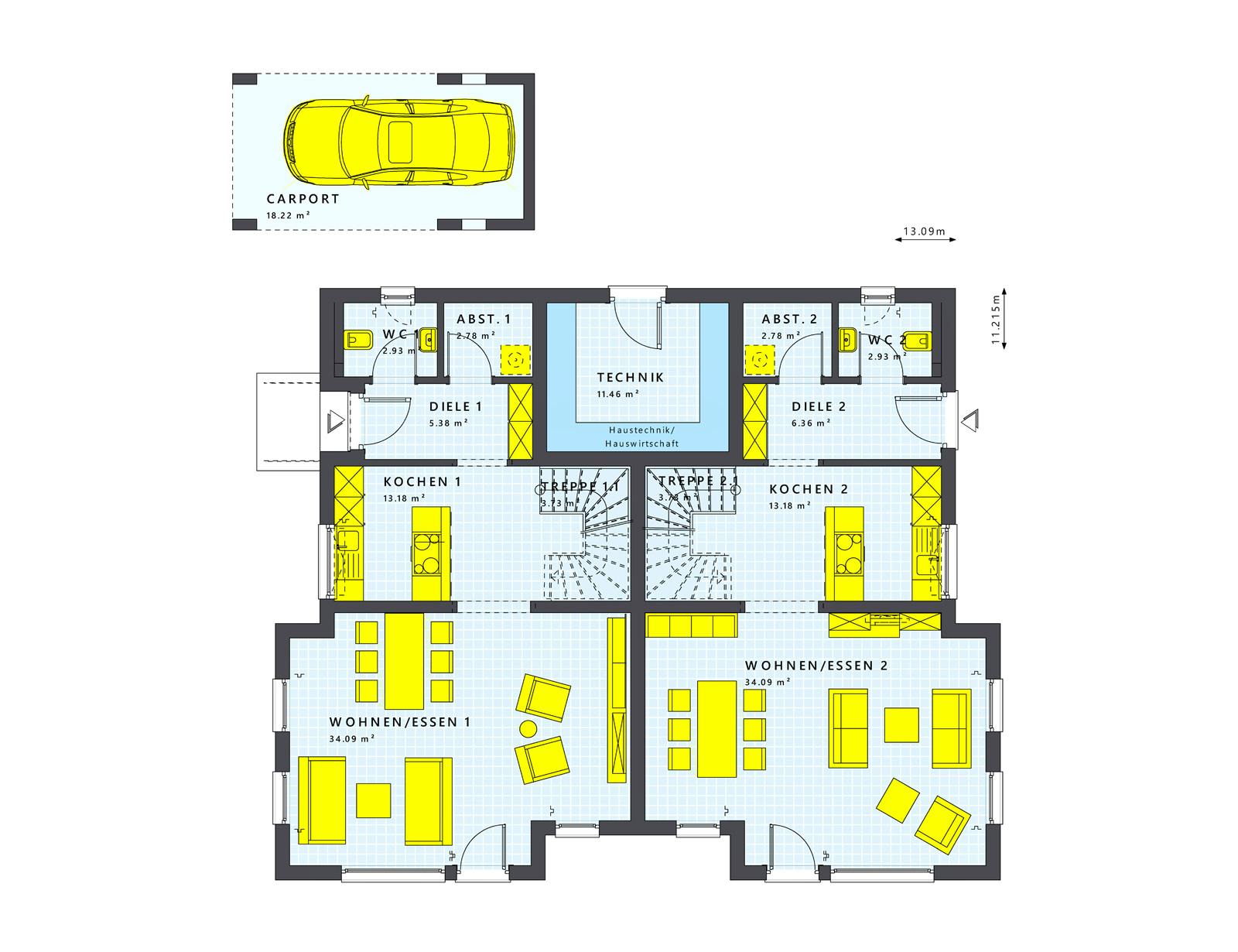 Fertighaus SOLUTION 242 V5 von Living Fertighaus Schlüsselfertig ab 563421€,  Innenansicht 1
