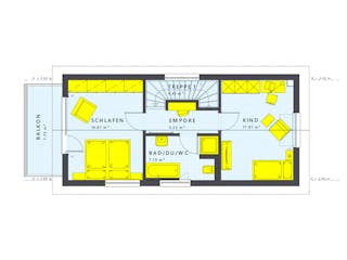 Fertighaus SUNSHINE 107 V2 von Living Fertighaus Schlüsselfertig ab 351141€, Satteldach-Klassiker Innenansicht 2