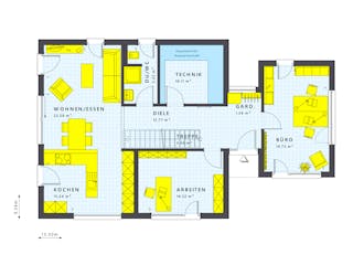 Fertighaus SUNSHINE 157 Fellbach von Living Fertighaus, Satteldach-Klassiker Innenansicht 1