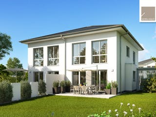 Massivhaus Doppelhaus Linus von Kern-Haus Schlüsselfertig ab 355900€, Stadtvilla Außenansicht 2