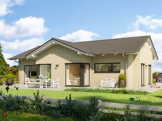 Fertighaus SOLUTION 101 V2 von Living Fertighaus Schlüsselfertig ab 306405€, Bungalow Außenansicht 1