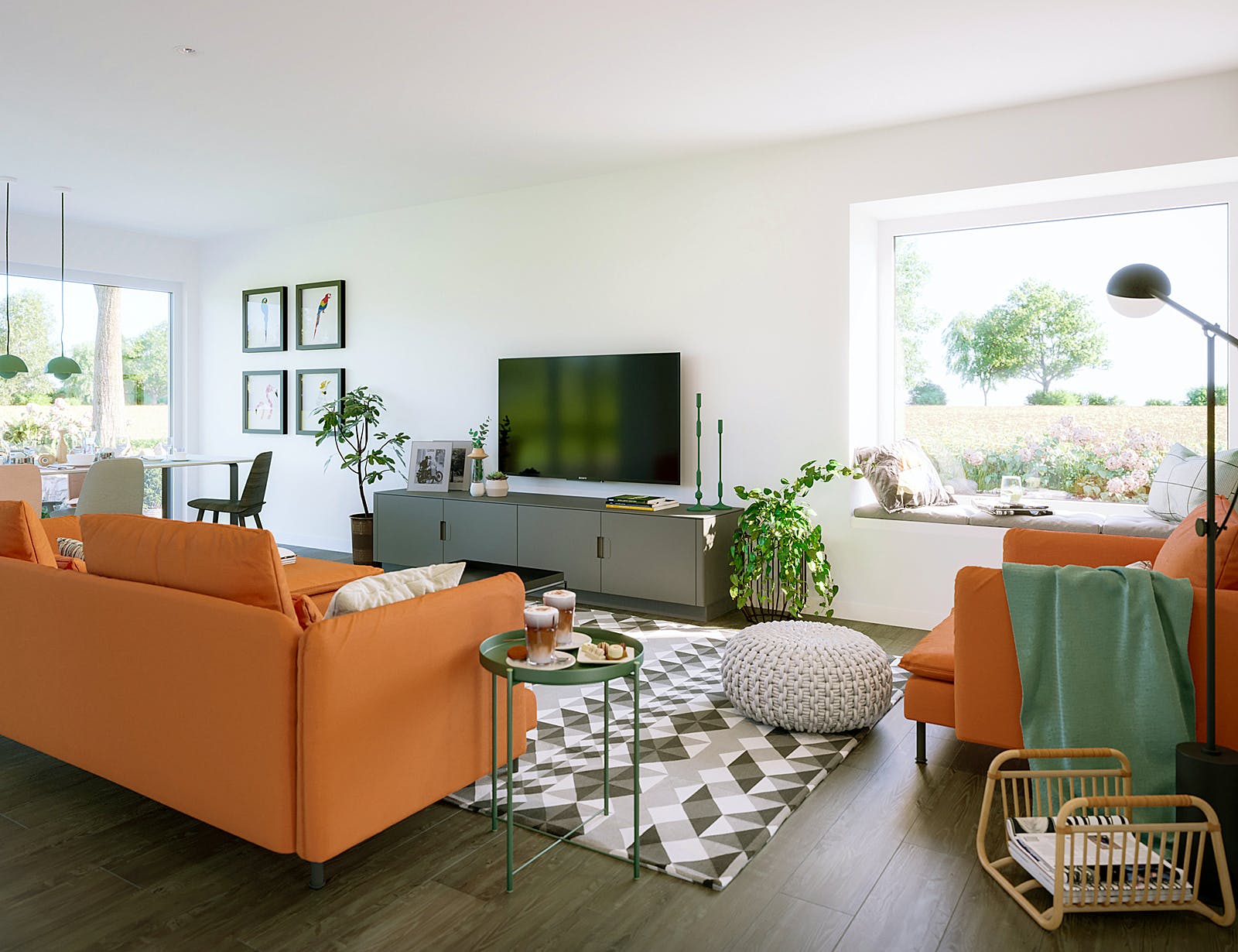 Fertighaus SOLUTION 110 V4 von Living Fertighaus Ausbauhaus ab 315896€, Bungalow Innenansicht 1