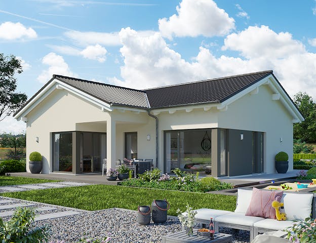 Minihaus 80 qm SOLUTION 82 V2 von Living Fertighaus