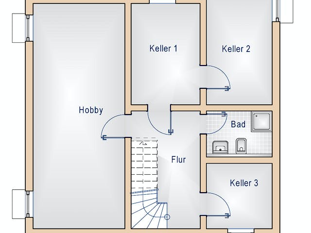Massivhaus Haus 1 von Loewenfeld Bauen Schlüsselfertig ab 399000€, Satteldach-Klassiker Grundriss 3