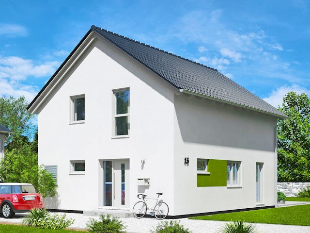 Fertighaus London von Fingerhut Haus Schlüsselfertig ab 405086€, Satteldach-Klassiker Außenansicht 1