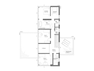 Fertighaus Musterhaus  Bad Vilbel von LUXHAUS, Cubushaus Grundriss 2