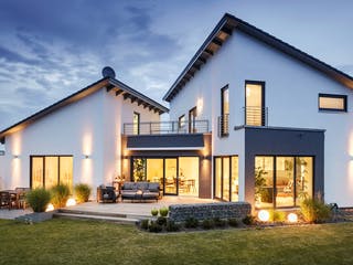 Fertighaus Pultdach Klassik 233 von LUXHAUS, Pultdachhaus Außenansicht 3