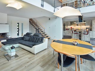 Fertighaus Pultdach Klassik 254 von LUXHAUS, Pultdachhaus Innenansicht 1