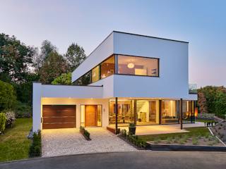 Fertighaus LUXHAUS | core - MH Bad Vilbel von LUXHAUS, Cubushaus Außenansicht 3