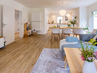 Fertighaus Satteldach Landhaus 192 von LUXHAUS, Satteldach-Klassiker Innenansicht 1
