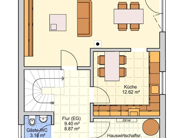 Fertighaus Madrid - Stadtvilla von Fingerhut Haus Schlüsselfertig ab 397496€, Stadtvilla Grundriss 1