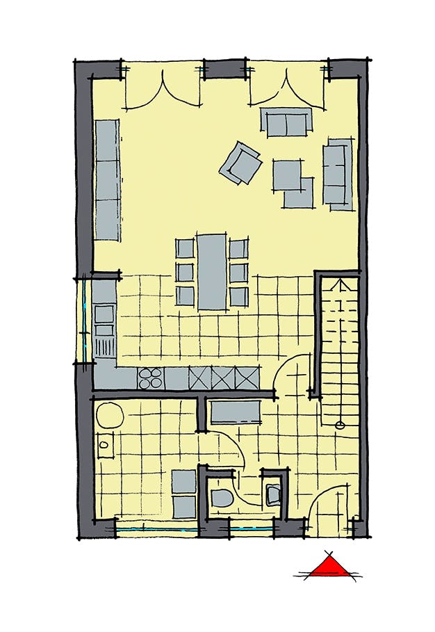 Fertighaus Mailand von GUSSEK HAUS Schlüsselfertig ab 335400€, Cubushaus Grundriss 1