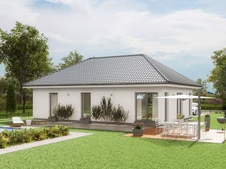Fertighaus ComfortStyle 10.01 W von massa haus Ausbauhaus ab 134999€, Bungalow Außenansicht 4