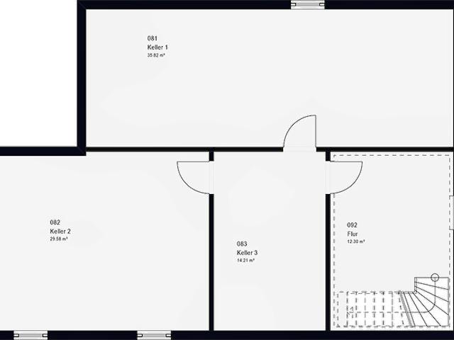 Fertighaus ComfortStyle 10.02 P von massa haus Ausbauhaus ab 144999€, Bungalow Grundriss 2