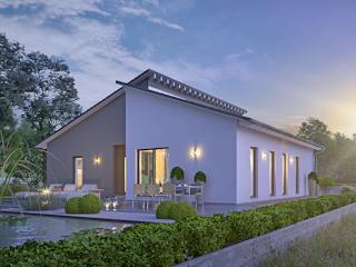 Fertighaus ComfortStyle 14.01 P von massa haus Ausbauhaus ab 180999€, Bungalow Außenansicht 2