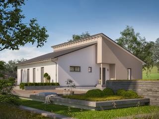 Fertighaus ComfortStyle 14.01 P von massa haus Ausbauhaus ab 180999€, Bungalow Außenansicht 3
