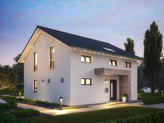 Fertighaus FamilyStyle 17.01 S von massa haus Ausbauhaus ab 156999€, Satteldach-Klassiker Außenansicht 4