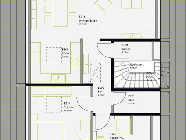 Fertighaus FamilyStyle 17.01 S von massa haus Ausbauhaus ab 156999€, Satteldach-Klassiker Grundriss 2