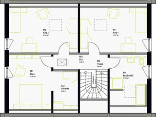 Fertighaus FamilyStyle 18.01 S von massa haus Ausbauhaus ab 160999€, Satteldach-Klassiker Grundriss 2