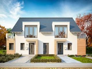 Fertighaus FamilyStyle 21.02 S von massa haus Ausbauhaus ab 188999€, Satteldach-Klassiker Außenansicht 2