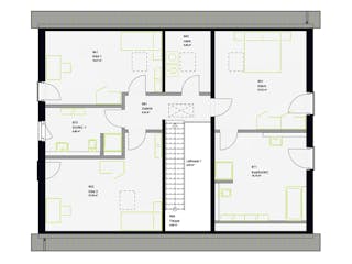 Fertighaus FamilyStyle 23.01 S von massa haus Ausbauhaus ab 186999€, Satteldach-Klassiker Grundriss 2