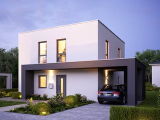 Fertighaus LifeStyle 14.04 F von massa haus Ausbauhaus ab 190999€, Cubushaus Außenansicht 3