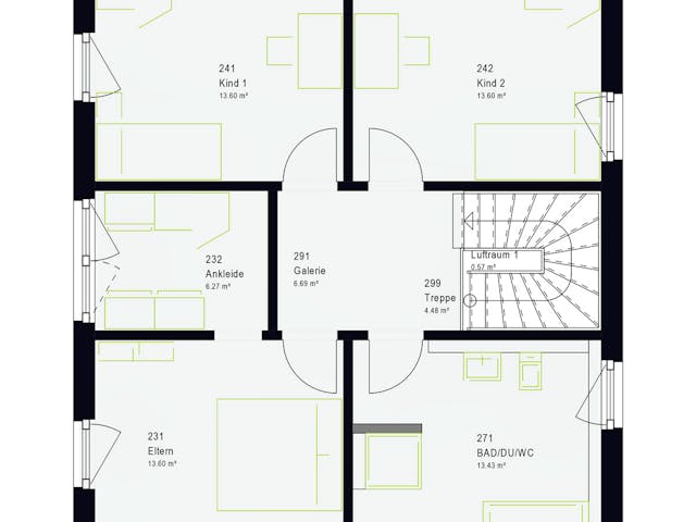 Fertighaus LifeStyle 14.04 F von massa haus Ausbauhaus ab 190999€, Cubushaus Grundriss 2