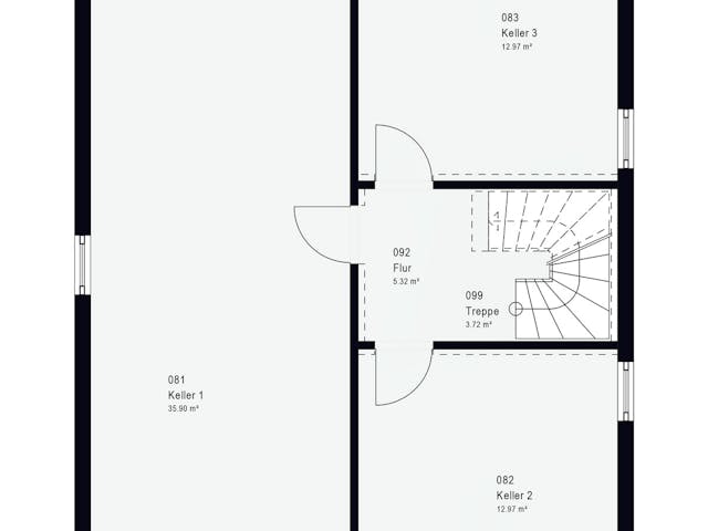 Fertighaus LifeStyle 14.04 S von massa haus Ausbauhaus ab 134999€, Satteldach-Klassiker Grundriss 3