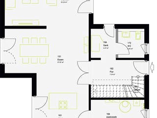 Fertighaus LifeStyle 15.02 W von massa haus Ausbauhaus ab 192999€, Stadtvilla Grundriss 1