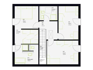 Fertighaus LifeStyle 16.03 S von massa haus Ausbauhaus ab 153999€, Satteldach-Klassiker Grundriss 2