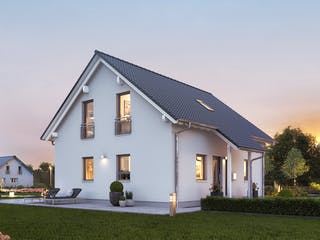 Fertighaus LifeStyle 16.04 S von massa haus Ausbauhaus ab 147999€, Satteldach-Klassiker Außenansicht 1