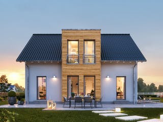 Fertighaus LifeStyle 16.04 S von massa haus Ausbauhaus ab 147999€, Satteldach-Klassiker Außenansicht 3