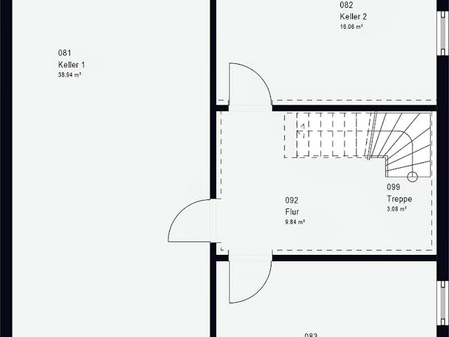 Fertighaus LifeStyle 16.04 S von massa haus Ausbauhaus ab 147999€, Satteldach-Klassiker Grundriss 3