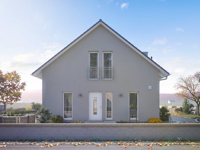 Fertighaus LifeStyle 18.07 S von massa haus Ausbauhaus ab 157999€, Satteldach-Klassiker Außenansicht 4