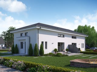 Fertighaus TwinStyle 13.01 W von massa haus Ausbauhaus ab 161999€, Stadtvilla Außenansicht 3