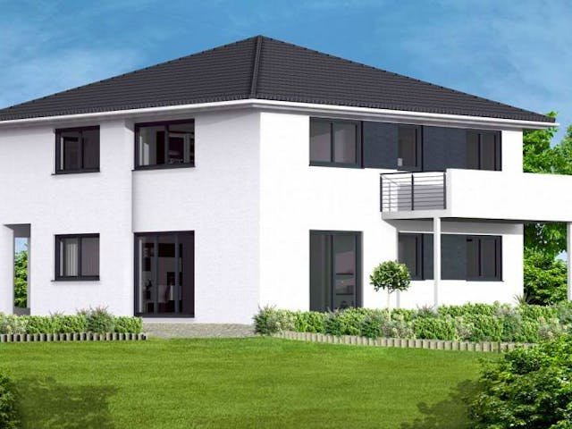 Massivhaus Stadtvilla 5 von Massive Wohnbau, Stadtvilla Außenansicht 1