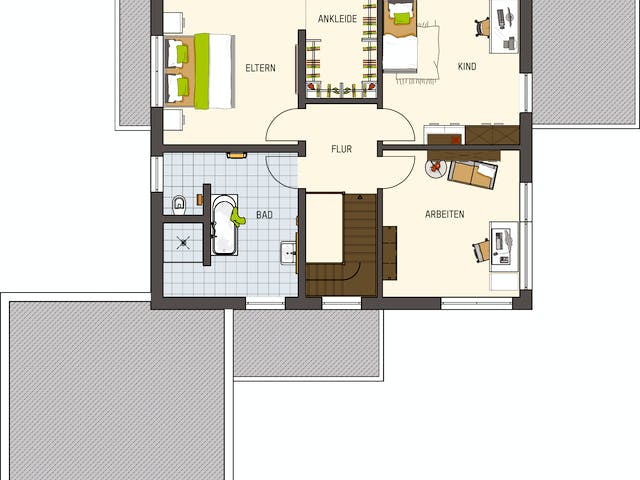 Fertighaus MH Gießen - MAXIM von FingerHaus Schlüsselfertig ab 544308€, Cubushaus Grundriss 2