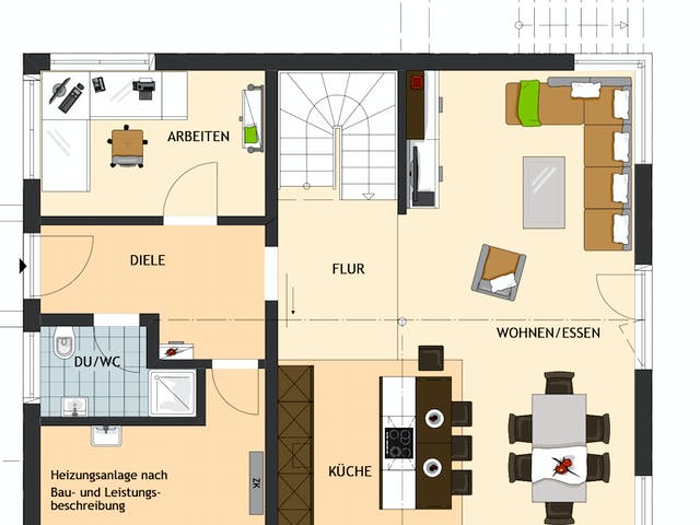 Fertighaus MH Berlin-Werder - MEDLEY 3.0 von FingerHaus Schlüsselfertig ab 394328€, Stadtvilla Grundriss 1