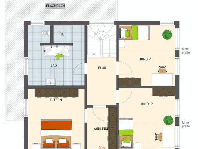 Fertighaus MH Berlin-Werder - MEDLEY 3.0 von FingerHaus Schlüsselfertig ab 394328€, Stadtvilla Grundriss 2